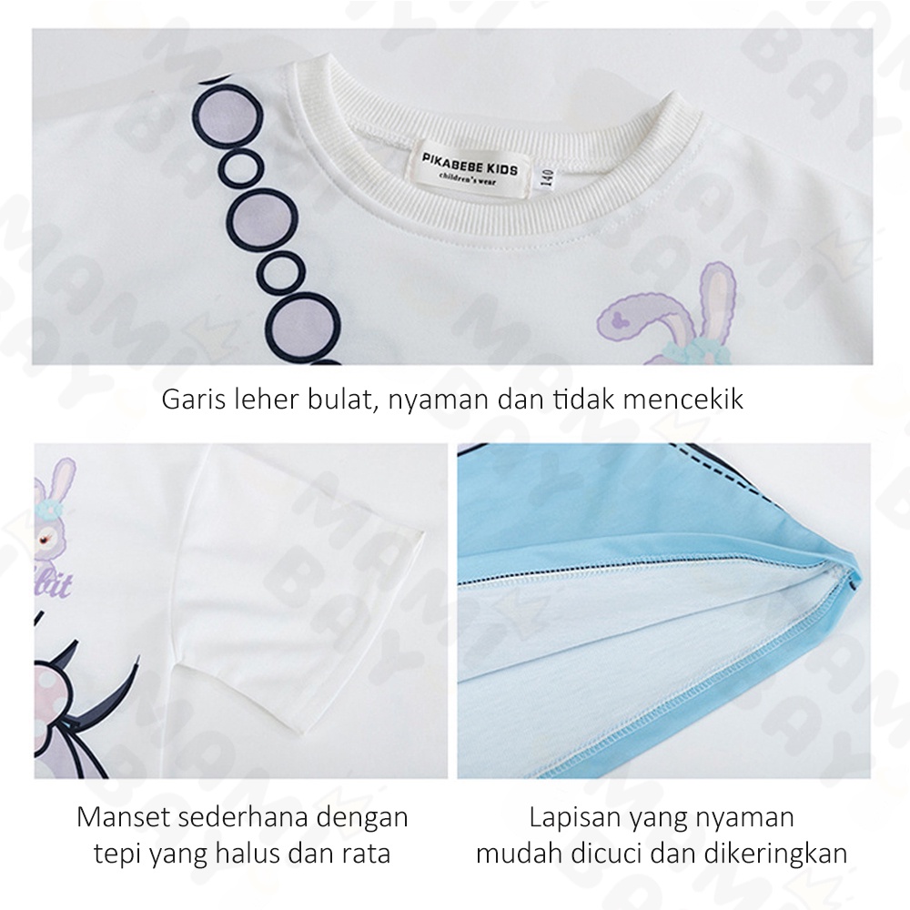 OKEYI Dress Anak Perempuan Korea Gaun Anak Dua Potong Palsu Baju Anak Perempuan Panjang untuk 3-8tahun