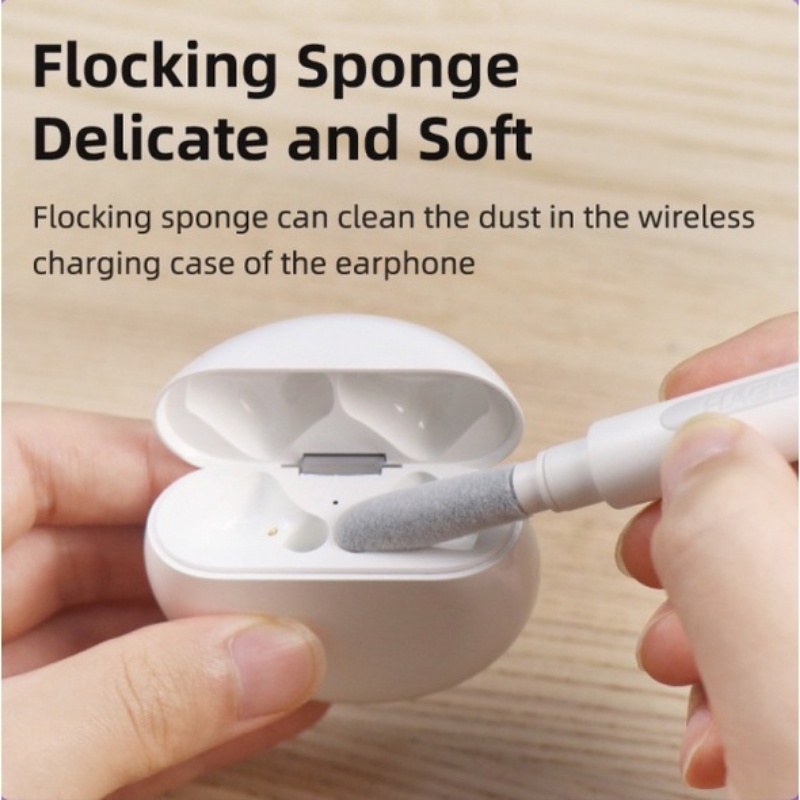 360°Pena Pembersih Pintar Untuk Earphone Earbud Alat Pembersih Earpod Cleaner Earpod Cleaning Kit / Multi Cleaning Pen 3in1 Earphone Cleaner Pembersih Headset Pembersih Aksesoris Handphone / Alat Pembersih Case Earphone Bluetooth Untuk Airpods Pro 1 2 Pro