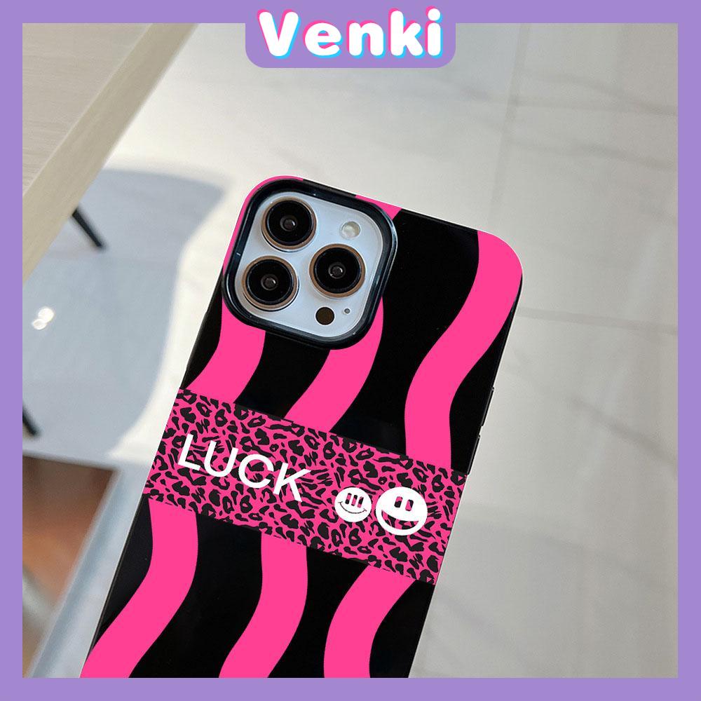 Case for iPhone 11 Soft TPU Glossy Black Candy Case Pink Wavy Line Camera Protection Shockproof For iPhone 14 13 12 11 Pro Max 7 8 Plus X XR