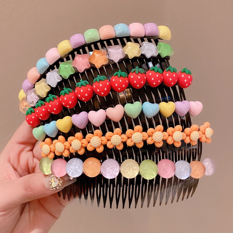 Anak Perempuan Kartun Hair Clip Sisir Rambut Jepit Rambut Poni Patah Aksesoris Rambut Rusak