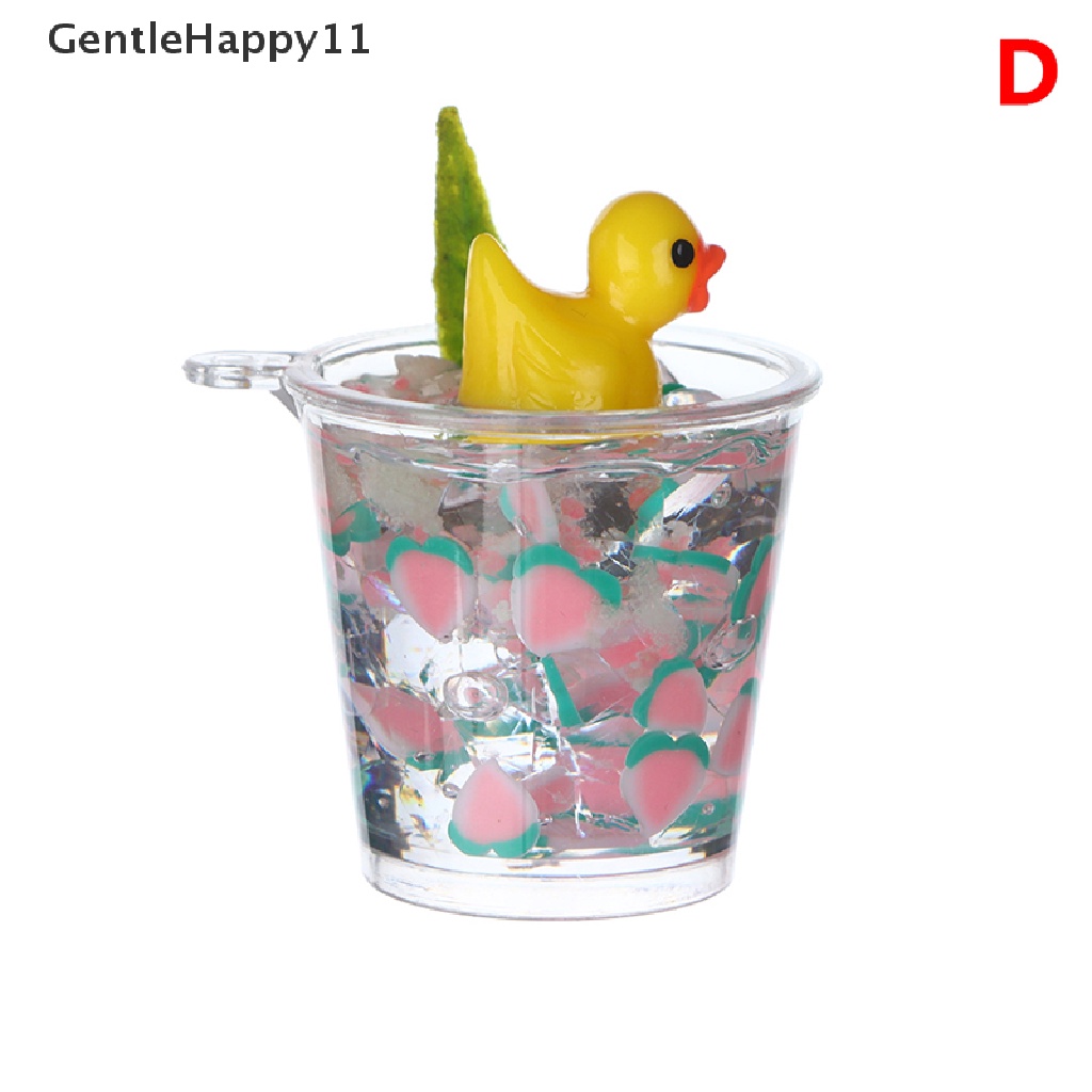 Gentlehappy 1Pc Mini Neon Little Yellow Duck Cup Cangkir Minuman Es Ember Cup Mikro Landscape Ornamen Rumah Boneka Miniatur Dekorasi id