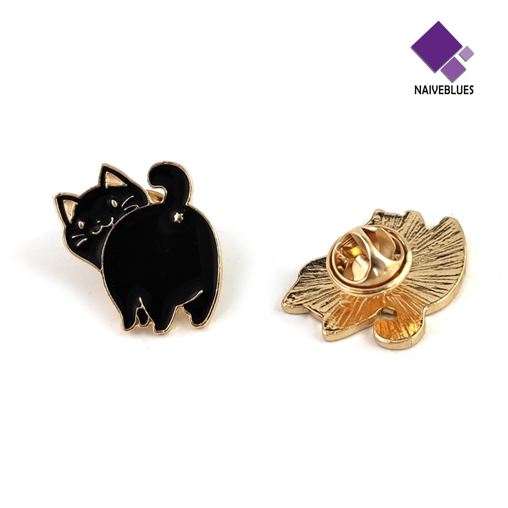 &lt; Naiveblues &gt; Lucu Kartun Hewan Pantat Enamel Bros Pin Topi Lencana Logam