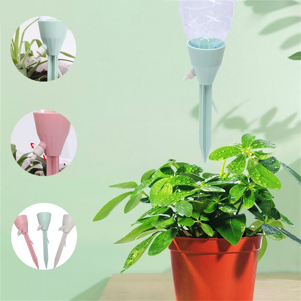 3pcs Alat Penyiraman Otomatis Adjustable Pot Seeper Lazy Person Gardening Watering Device