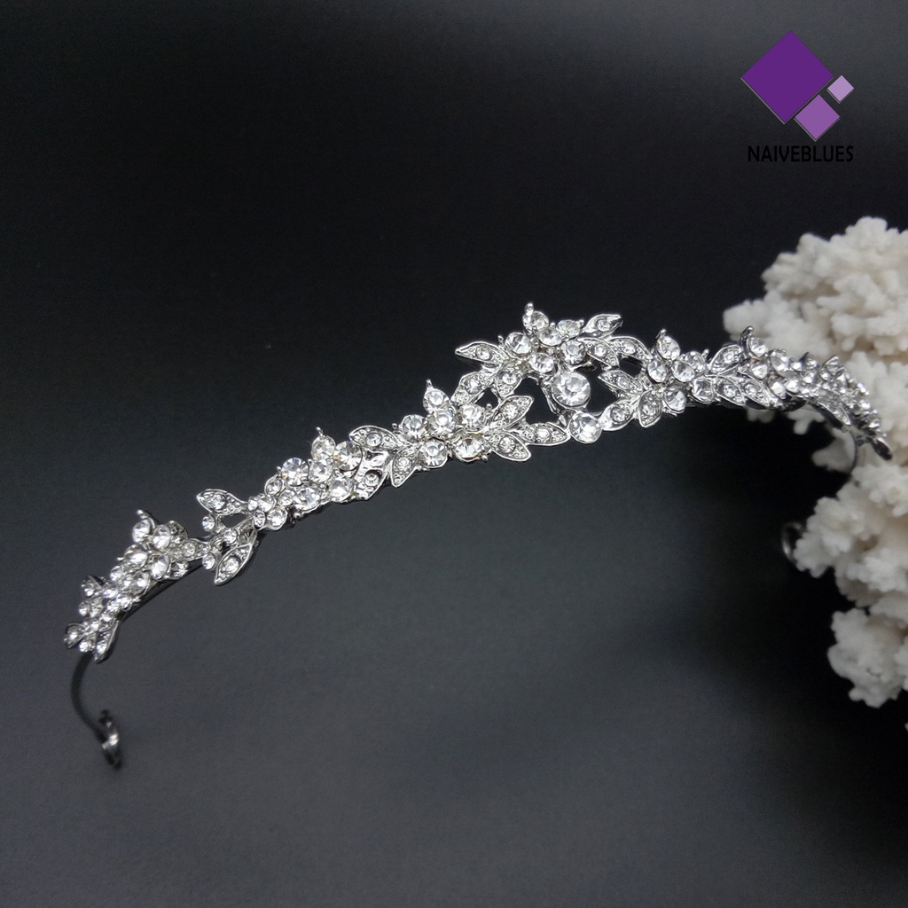 &lt; Naiveblues &gt; Tiara Crown Shiny High Stability Fashionable Wanita Queen Crown Pernikahan