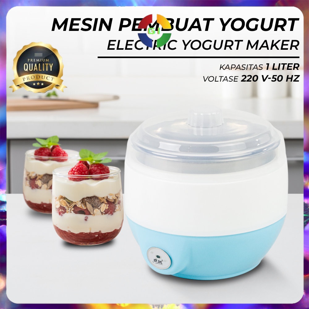 Mesin Pembuat Yogurt Maker Electric Machine Blue