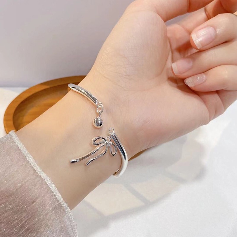 Ins Ikatan Simpul Bell Liontin Gelang Gadis Manis Gaya Putri Adjustable Bangle Jewelry