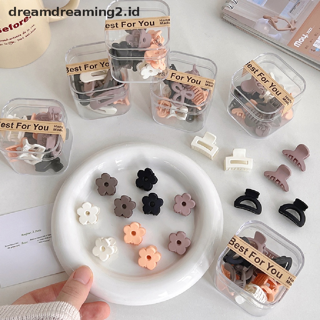 (dream) 10pcs Matte Plastik Mini Rambut Cakar Klip Bayi Insang Manis Kecil Jepit Rambut Hairgrips Barrettes Hiasan Kepala Aksesoris Fashion//