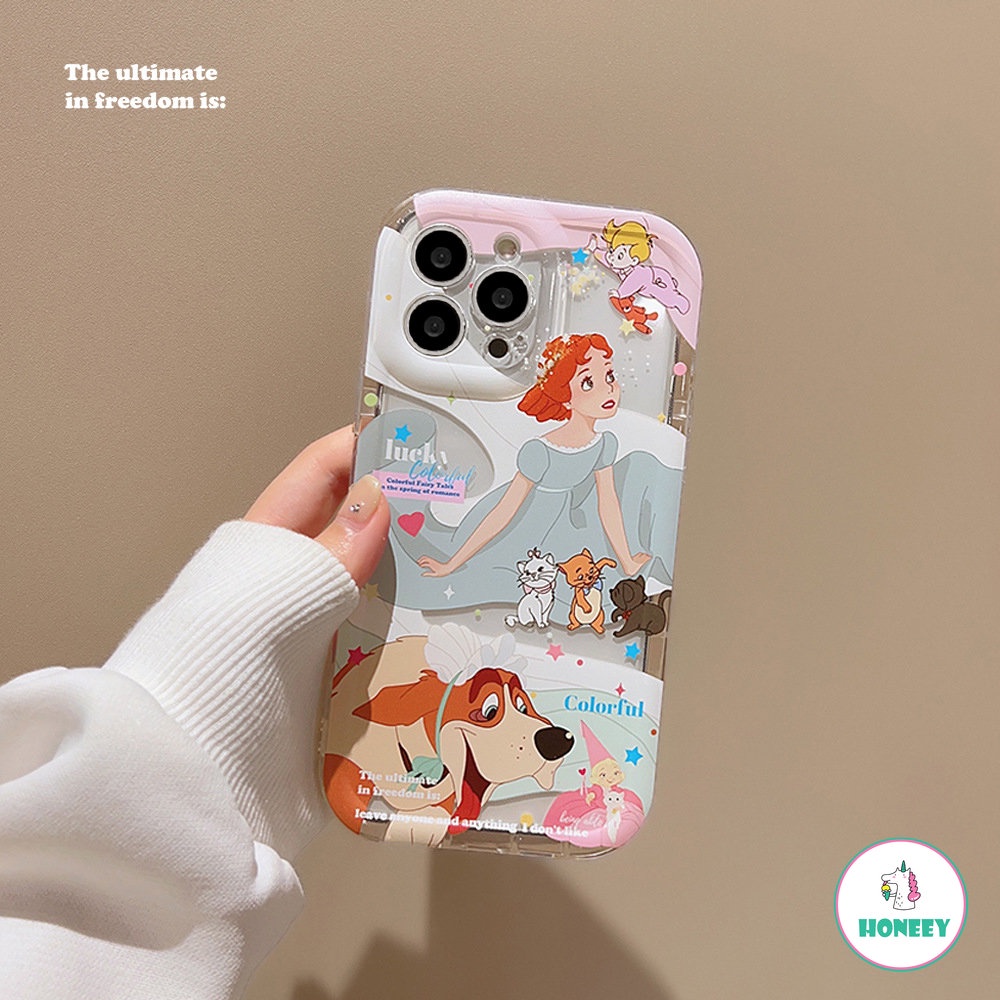 IPHONE Casing Princess Disney Kartun Mewah Kompatibel Dengan Iphone14 13 12 11 Pro Max 14 Pro Plus Shockproof Soft Cover Pelindung