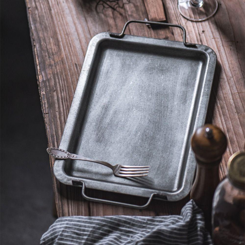 [Elegan] Nampan Penyimpanan Unik Retro Buah Dapur Dekorasi Rumah Fotografi Props Piring Roti