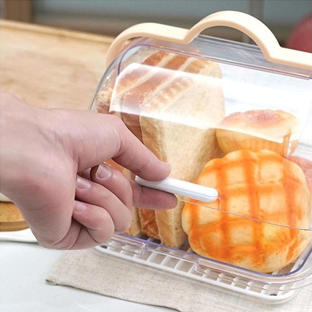 [Elegan] Wadah Roti Plastik Transparan Untuk Mangkok Roti Dan Sumpit Portable Botol Susu Draining Storage Rack