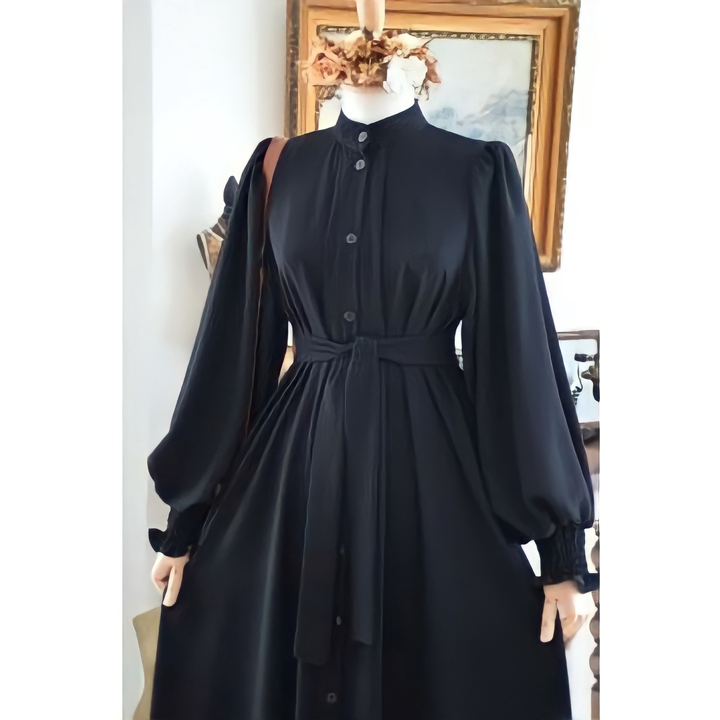 𝐏𝐆𝐌𝐓 • SYAFA MAXI DRESS GAMIS WANITA BAHAN CRINKLE AIRFLOW SYIFA SYARIFAH