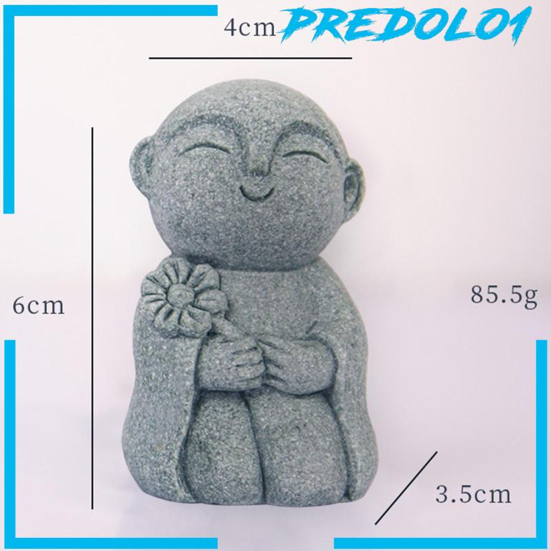 [Predolo1] Kerajinan Patung Monk Buddha Hiasan Tangki Ikan Untuk Dekorasi Desktop Mobil