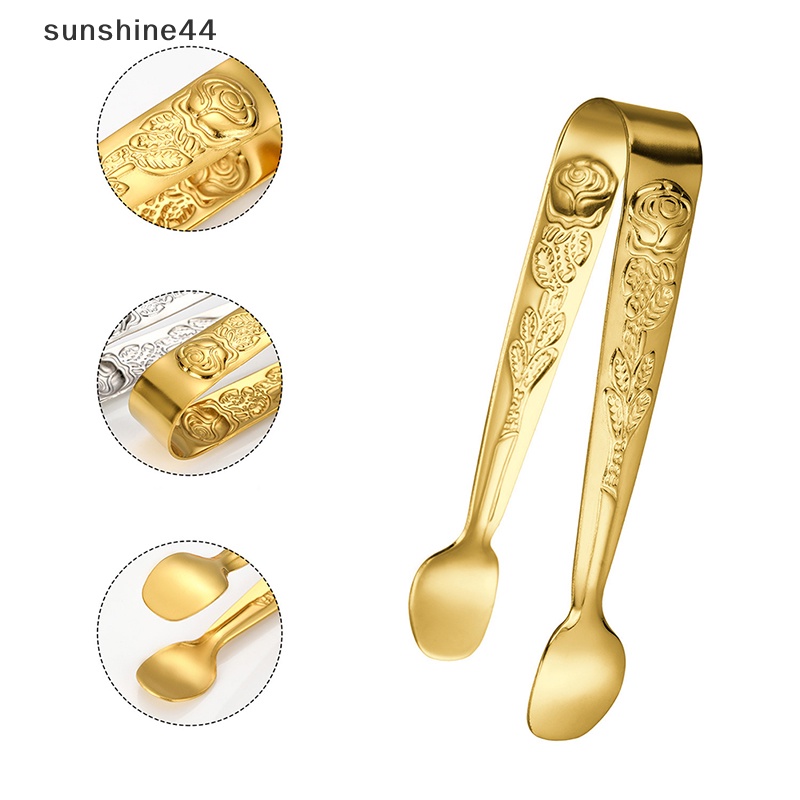 Sunshine 304motif Mawar Stainless Steel Mini BBQ Food Clip Penjepit Aksesoris Dapur ID