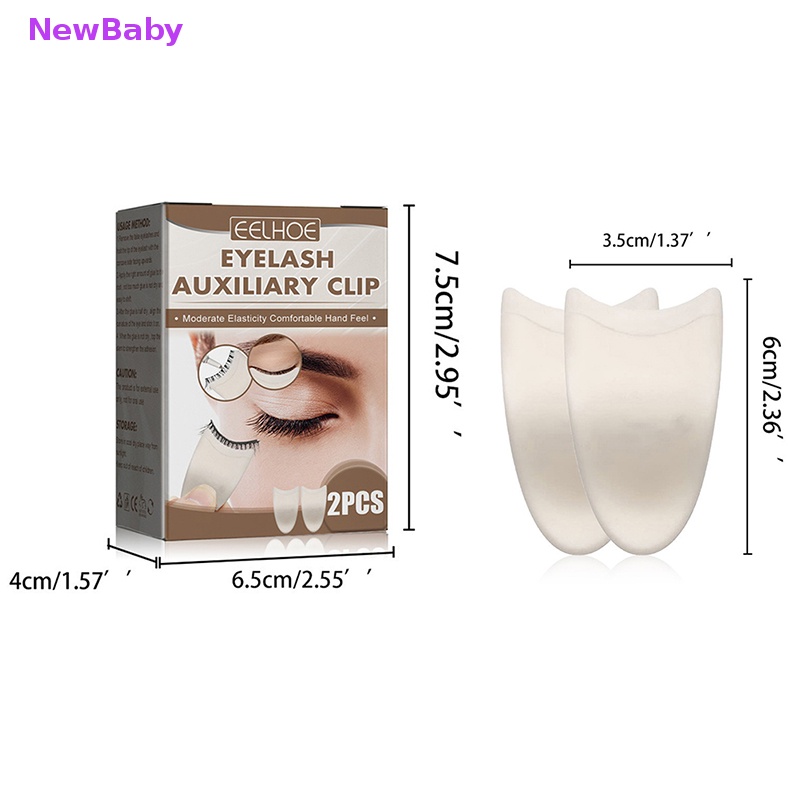 Newbaby 2Pcs Tempel Alat Kecantikan Bulu Mata Palsu Aplikator Eyelashes Clip Aids ID