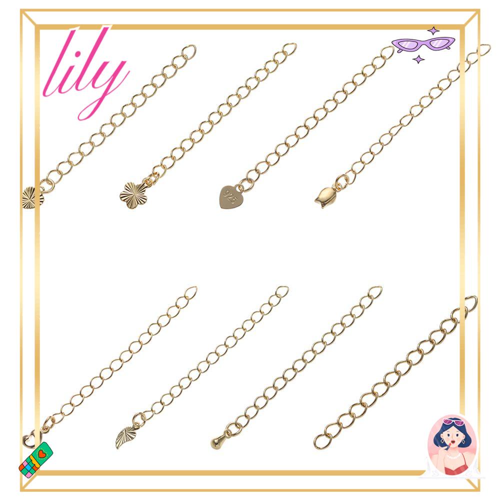 Lily 5Pcs Ekstensi Rantai Ekor Dipanjangkan Aksesoris Perhiasan Jewelry Making Gelang Konektor