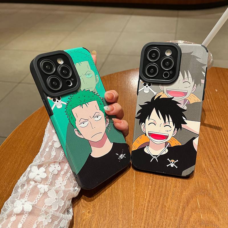 One Piece Smile Luffy Leather Soft Case IP IPhone 7 8 Plus SE 2020 X XR XS Max 11 12 13 14 Pro Max 14 Plus Camera Protect for Man Men's