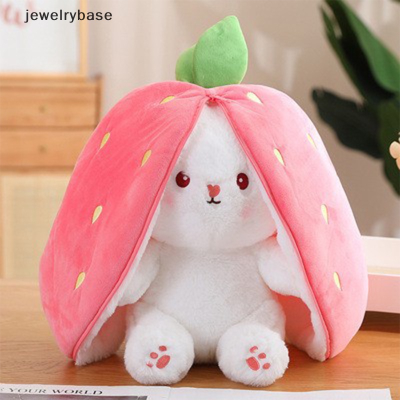 [jewelrybase] Interesg Bag Rabbit Plush Carrot Strawberry Bunny Boneka Telinga Panjang Lembut Boneka Butik