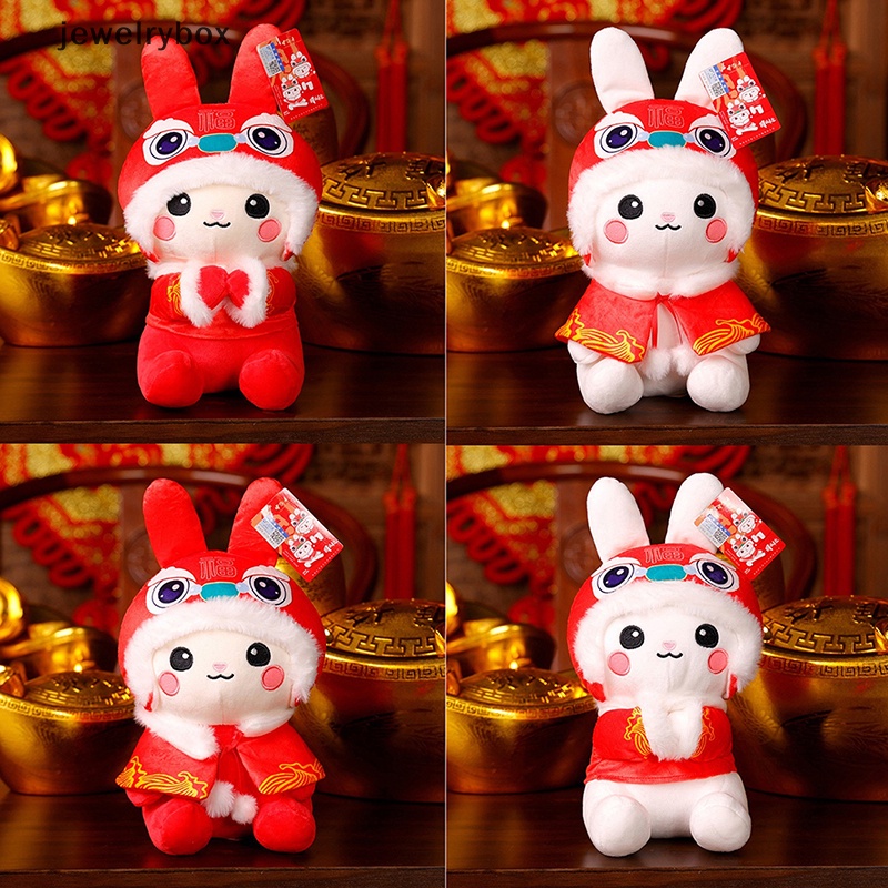 [jewelrybox] 20cm 2023tahun Baru Gaya Cina Kelinci Mainan Mewah Kelinci Beruntung Boneka Boneka Butik