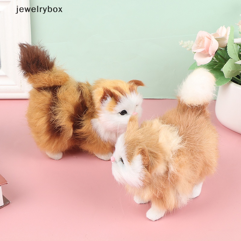 [jewelrybox] Rabbit hair Plush Cat Mainan Anak Boneka Kucing Boneka Bayi Mainan Hadiah home Decor Boutique