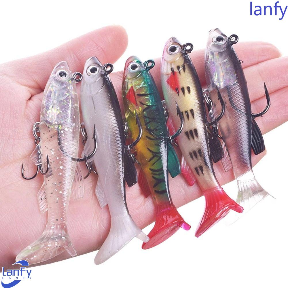 Lanfy Simulasi Memancing Umpan 8.5 cm Memancing Aksesoris Umpan Silikon Wobbler Lure Kualitas Crankbait Ekor Umpan Lembut