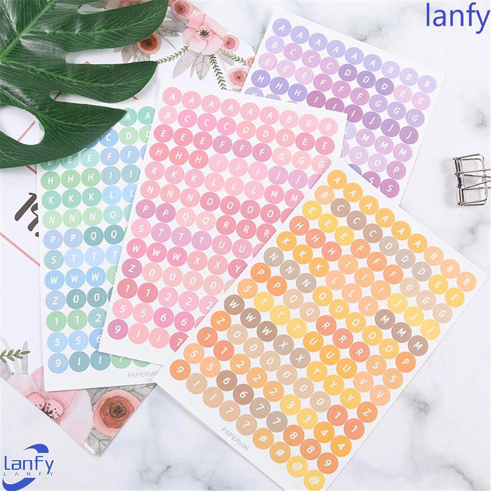 Lanfy Stiker Colorful Alphabet Angka Huruf Alat Tulis