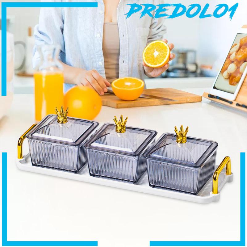 [Predolo1] Piring Saji Dengan Nampan Set Serving Platter Tempat Piring Bumbu Makanan Pesta