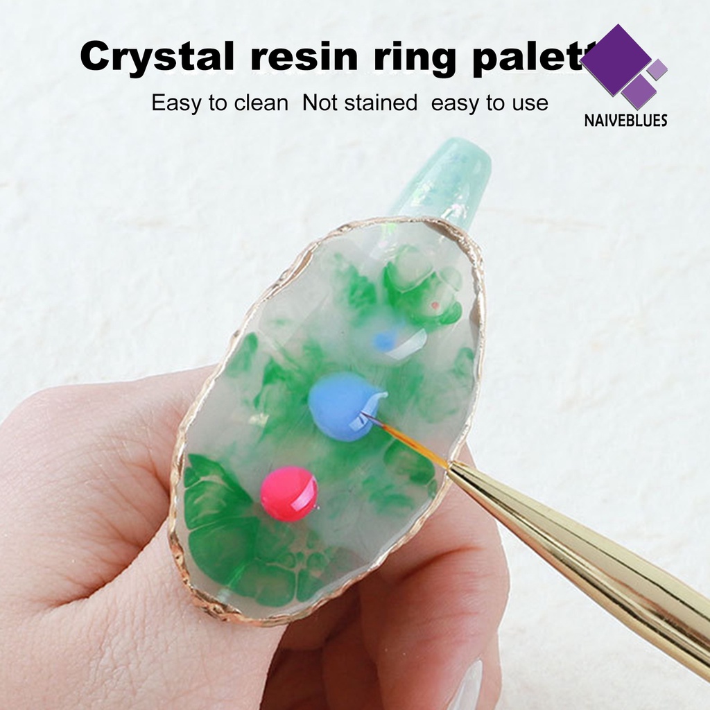 [naiveblues] Plat Warna Kuku Wearable Display Resin Halus Palet Kuku Gel Polish Plate Untuk