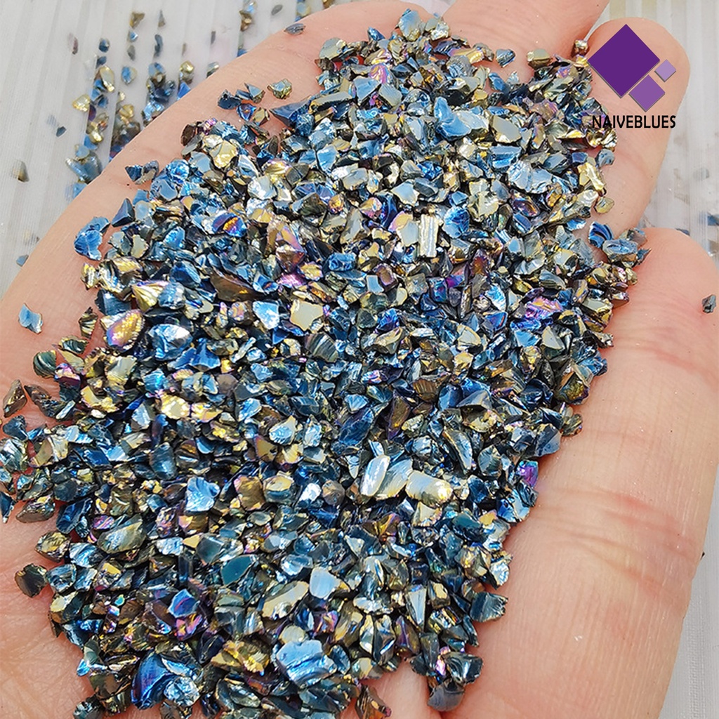 [naiveblues] 1tas Kuku Berlian Imitasi Warna-Warni Berkilauan Bentuk Tidak Teratur Jumlah Nail Art Kristal Imitasi