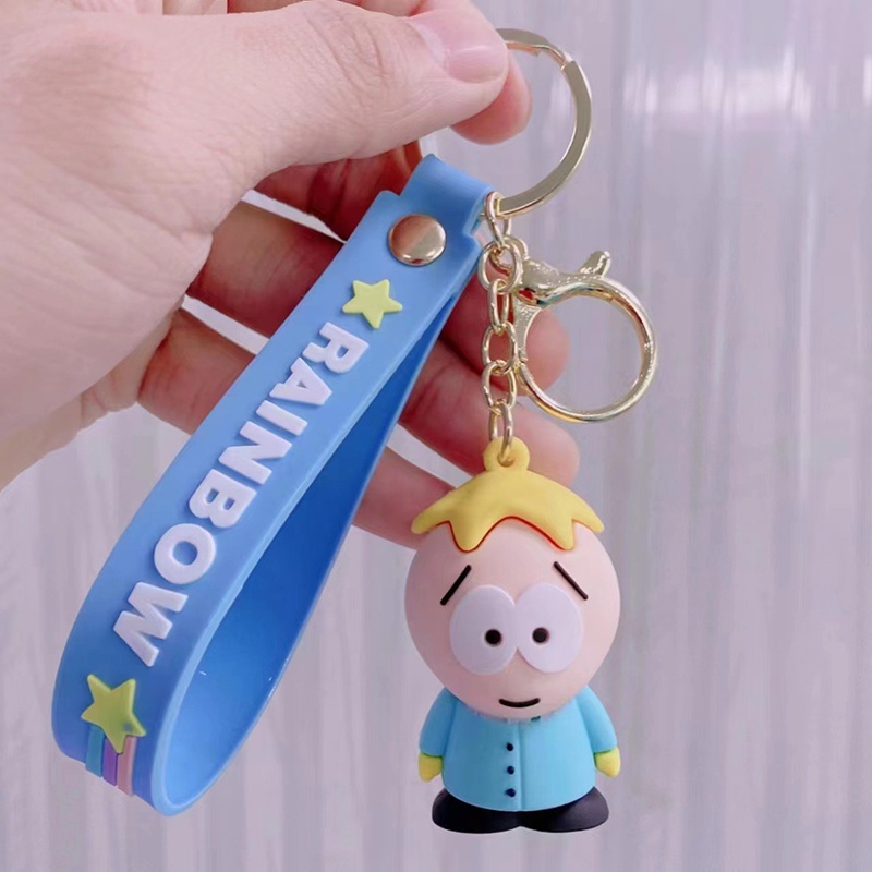 South Park Gantungan Kunci Angka Kyle Piples Cartmans Model Anime Peripheral Keychain Pendant