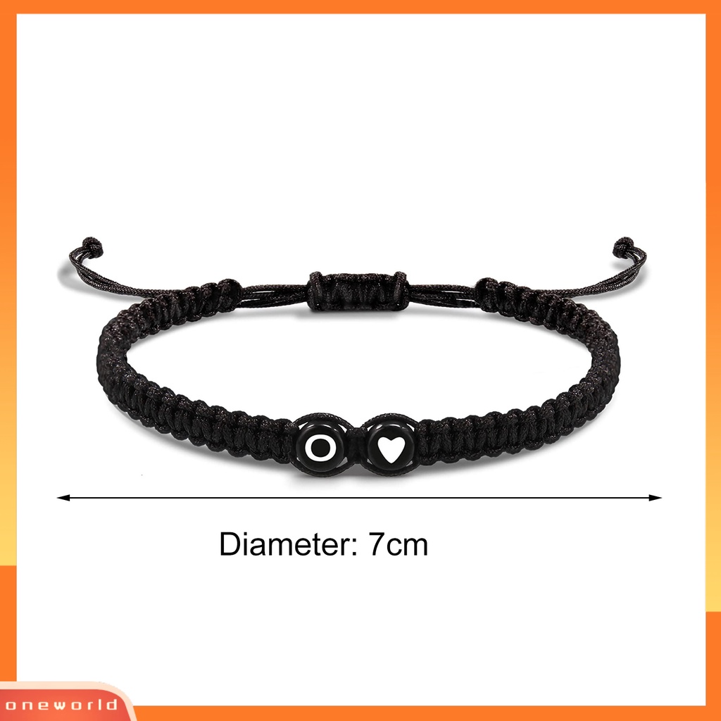 [EONE] Gelang Unisex 26huruf Tali Hati Adjustable Handmade Couple Bracelet Untuk Pakaian Sehari-Hari