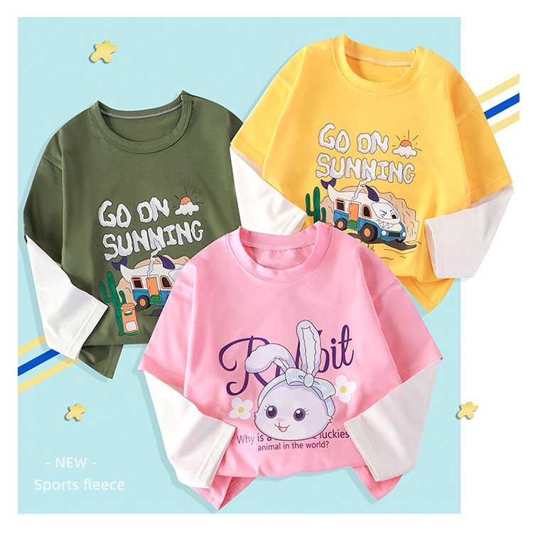 BAJU KAOS LENGAN PANJANG ATASAN ANAK COWOK CEWEK IMPORT