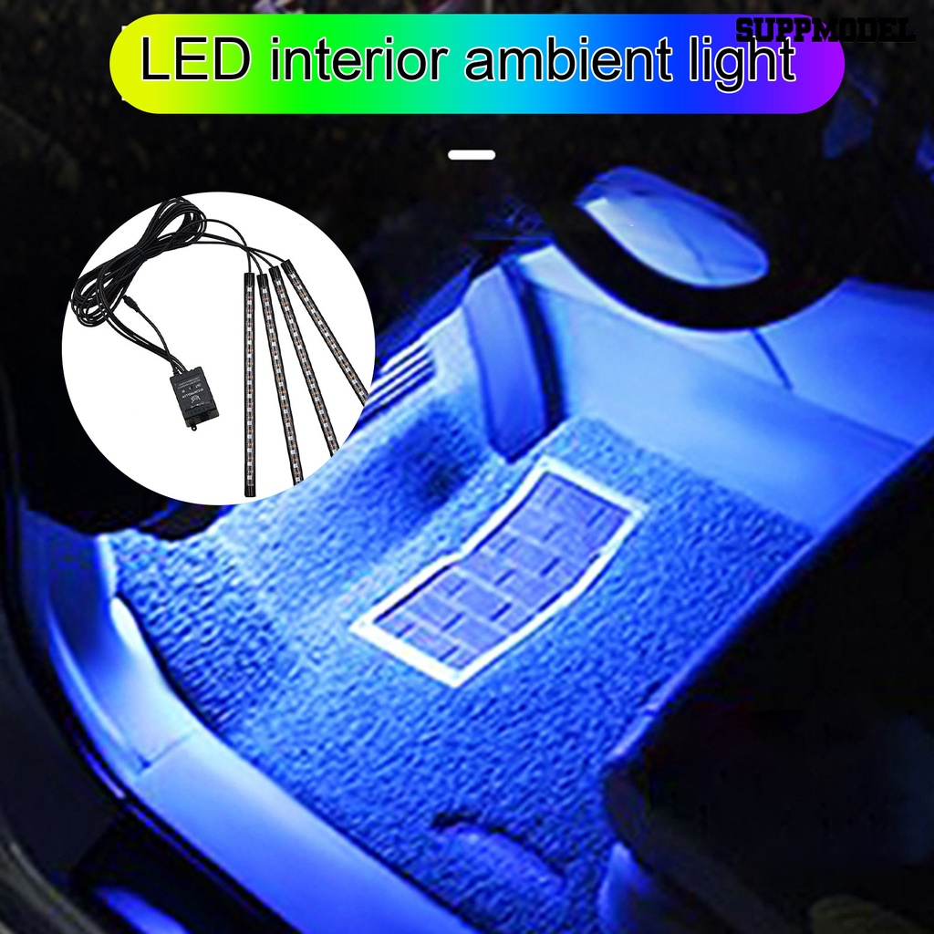 [SM Auto] Lampu Interior Mobil Dengan Suara Aktif 16warna Fungsi Wireless Remote Control Dekorasi Mobil RGB Car Atmosphere Light Strip Aksesoris Mobil