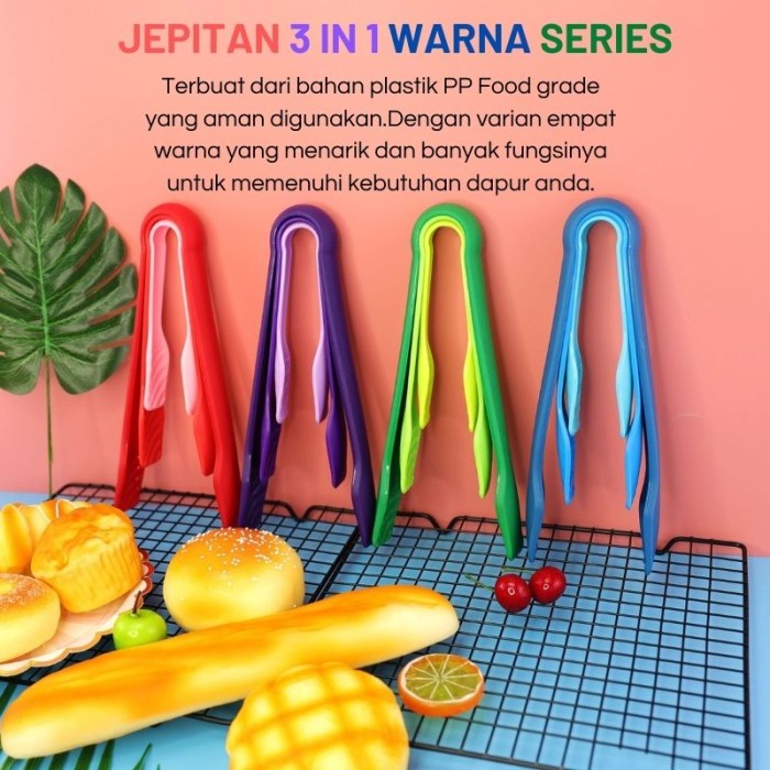 Jepit Makanan Capit Gorengan Kue Jepitan Makanan Besar Penjepit Makanan Stainless