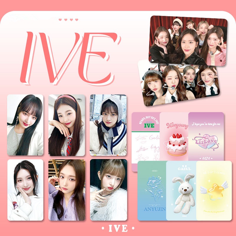 6-7pcs/set IVE Indah Photocards LIZ REI LEESEO WONYOUNG YUJIN GAEUL Lomo Kartu Kpop Postcards Collection