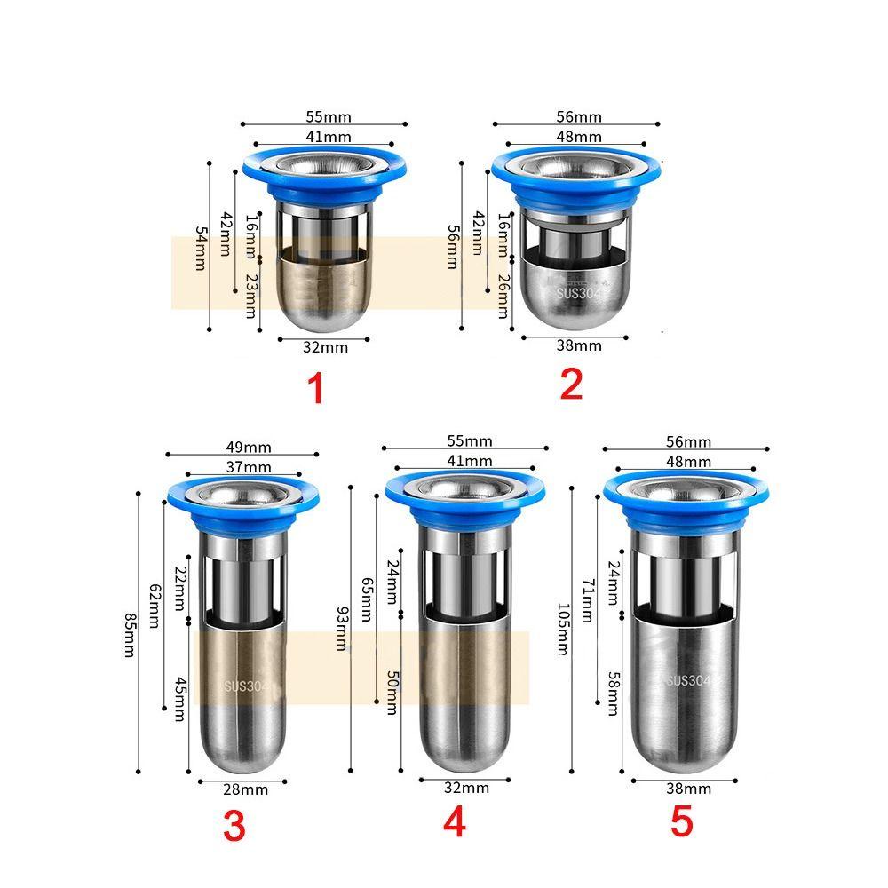 REBUY Floor Drain Universal Anti Bocor Anti Bau Alat Kamar Mandi Filterate Stopper Dapur Toilet Draininner Core