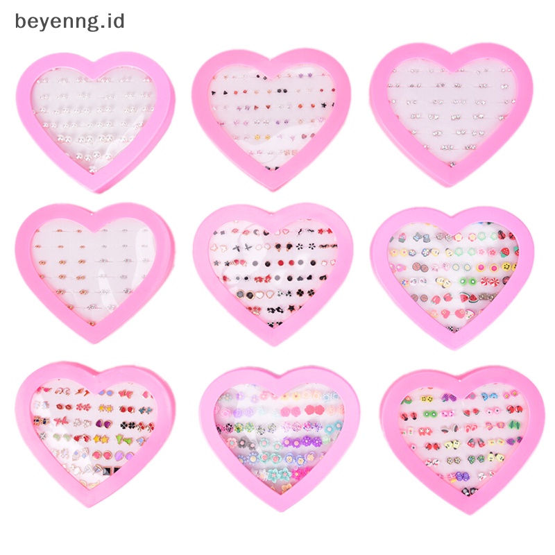 Beyen Handmade Mix Style Buah Bunga Clay Anting Tusuk Set Anak Anting Perhiasan ID