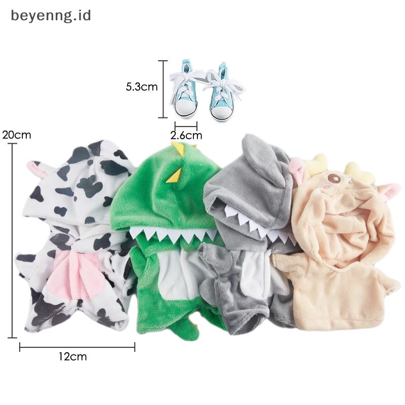 Beyen Dinosaurus Onesie Celana 20 cm Setelan Boneka Pajamas Baju Boneka Aksesoris Boneka ID