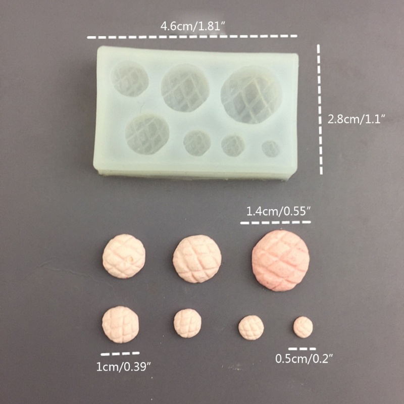 Sa Simulasi Roti Biskuit-Cetakan Kue Miniatur Donat Cookie Cetakan Silikon DIY Aroma-Lilin Cetakan Kue Dekorasi