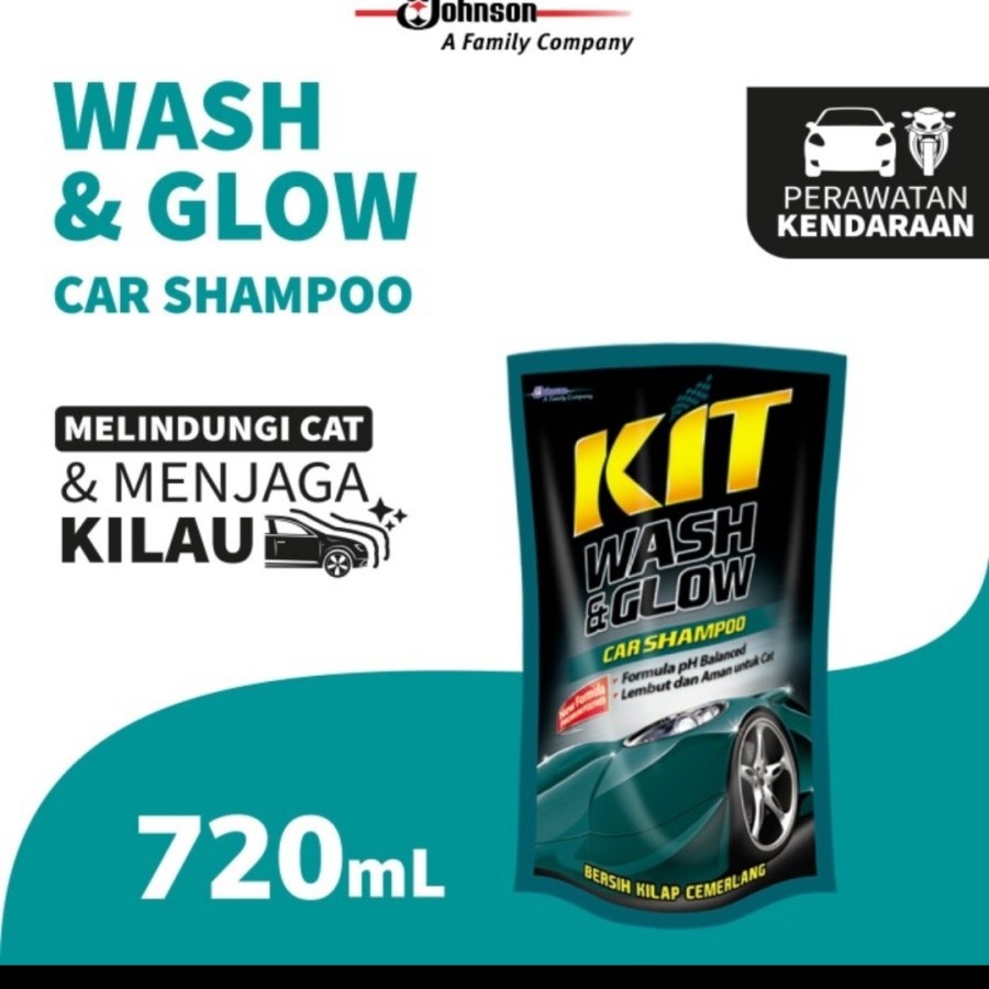 Kit Wash &amp; Glow Pouch 720ml Sabun Sampoo Sampo Sampho Shampoo Cuci Motor Mobil Kit