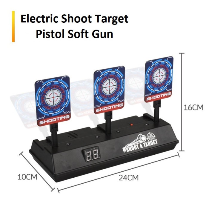 Papan Target Shooting Sasaran tembak Soft Gun Elektrik Efek Suara