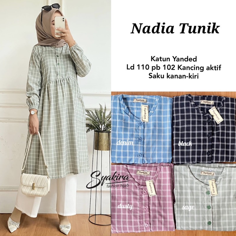 NADIA Tunik ORI SYAKIRA | Katun Yanded