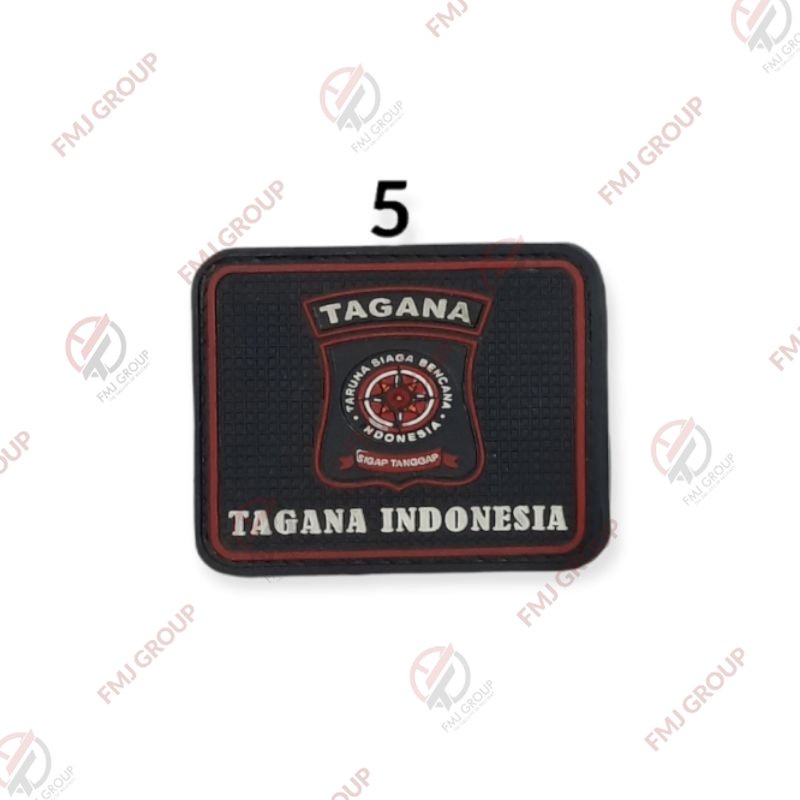 Patch Rubber Logo TAGANA / Emblem Karet Tagana / Patch Karet Perepet Velcro