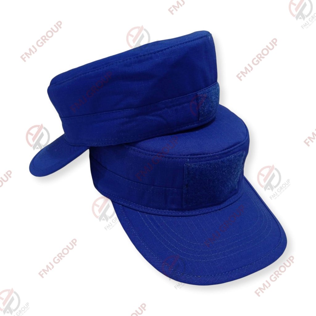 Topi Komando Biru Damkar / Topi Velcro BASARNAS / Damkar