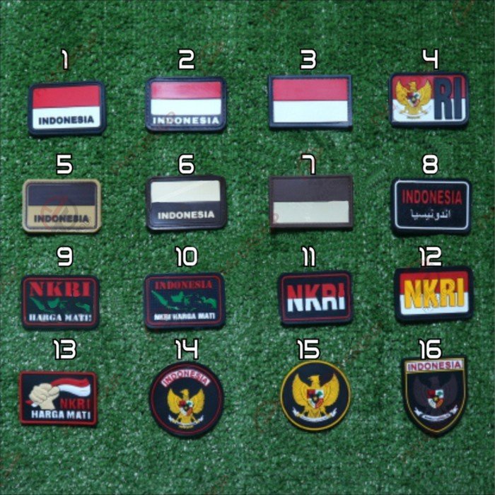 Patch Rubber Bendera Indonesia, Garuda Indonesia, NKRI Harga Mati