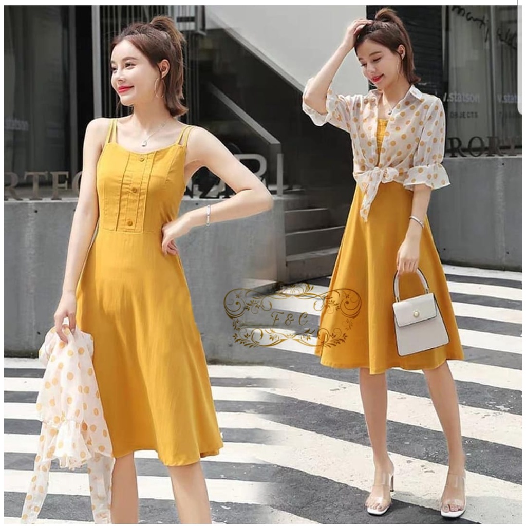 Setelan dress model rompi / Promo Set  Lalia Rompi Indah / Setelan wanita / Setelan OOTD / Setelan K