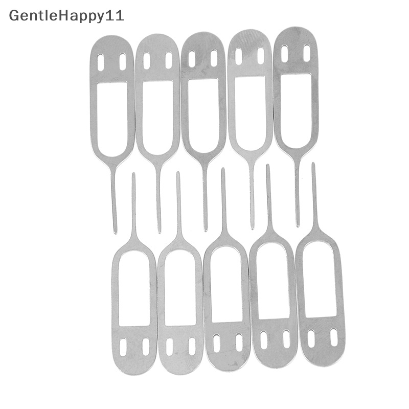 Gentlehappy 10pcs Indah stainless steel Jarum sim card tray removal eject pin Kunci Alat id