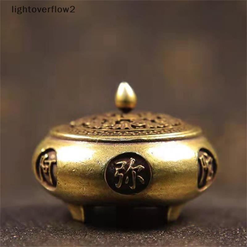 [lightoverflow2] Pembakar Dupa Tembaga Dua Belas Zodiak Cina Tanda Pedupaan Ukiran Desktop Ornamen [ID]
