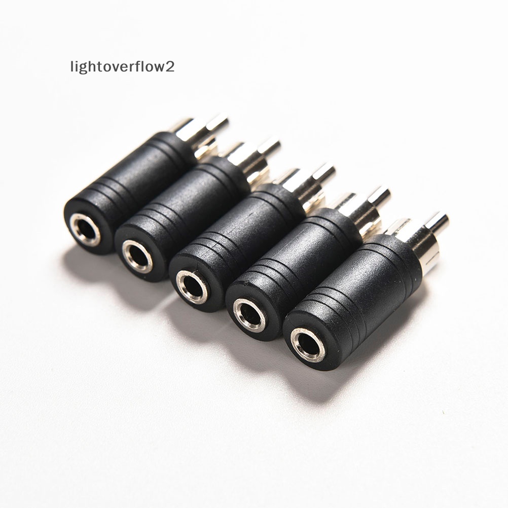 [lightoverflow2] Jack Mono Female 3.5mm to Phono RCA Plug Male Socket Adapter Converter TV Audio [ID]