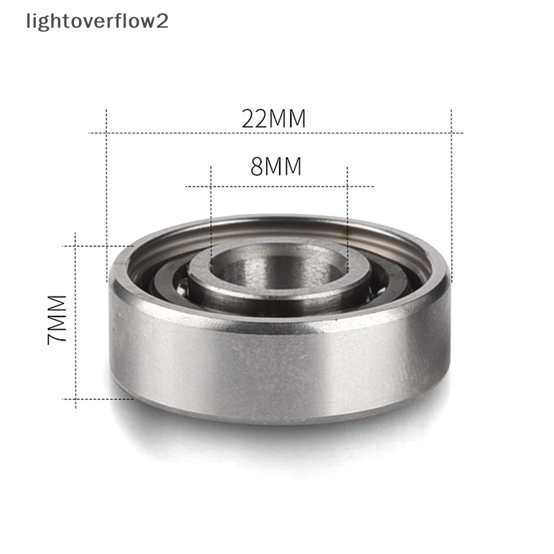 [lightoverflow2] 8pcs 608 Bearing ILQ-11 Longboard Speed Inline Skate Wheel Bearing Skate Scooter [ID]