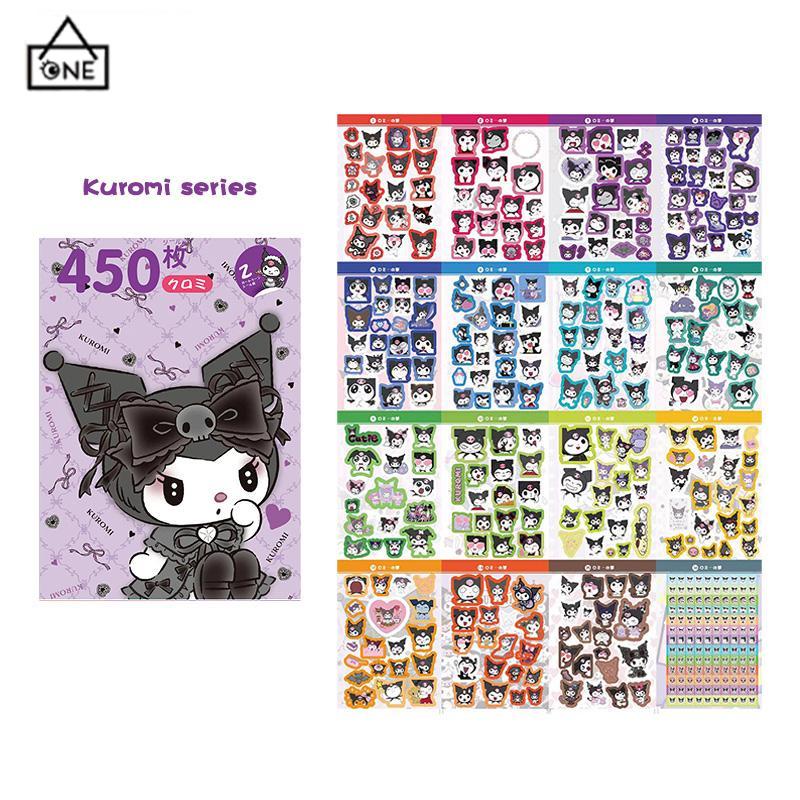 COD❤️450pcs Stiker Kuromi Waterproof Kartun ekorasi DIY Sanrio MELODY CINNAMOROLL Purin-A.one